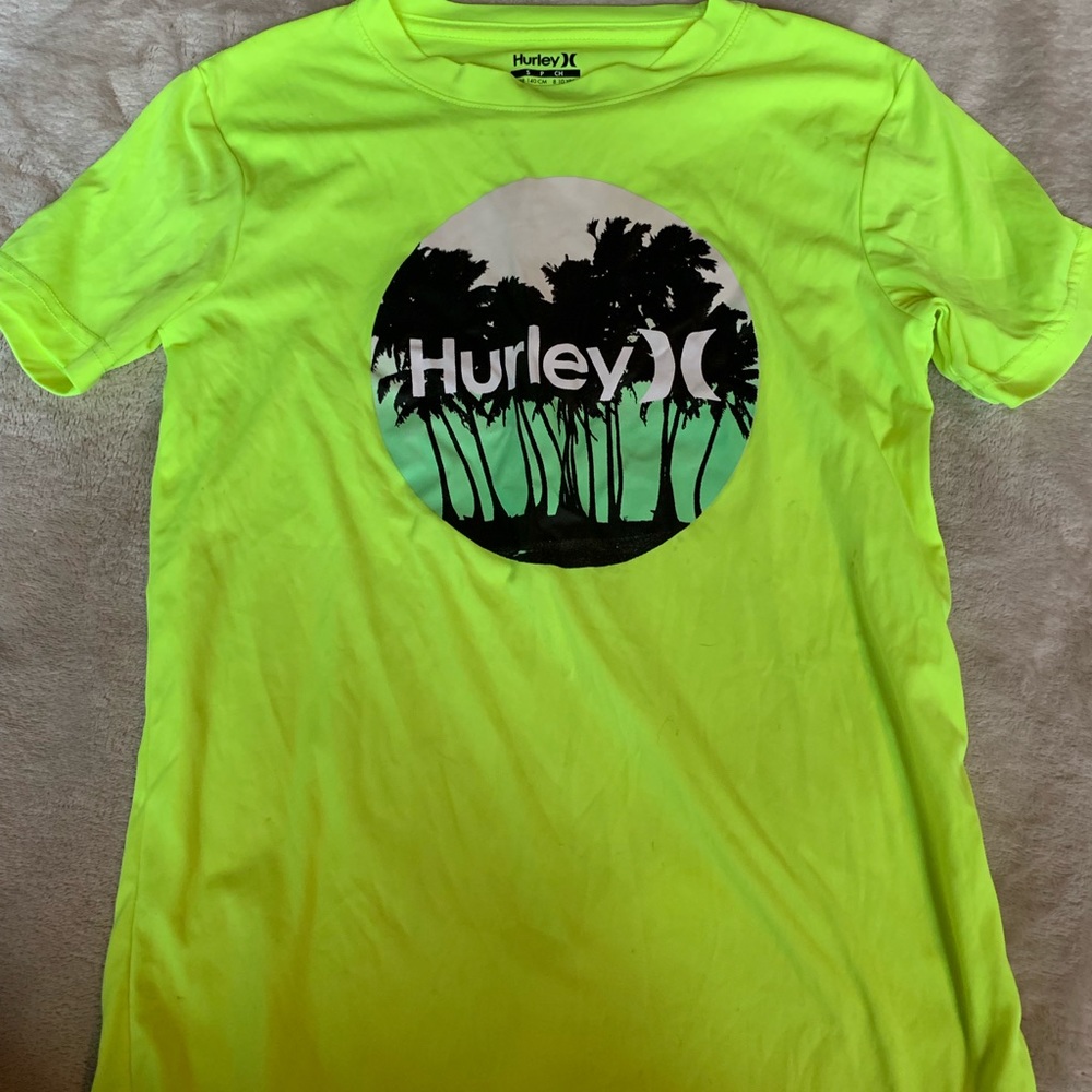 lime green hurley long sleeve shirt